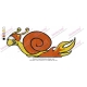 Running Snail Embroidery Design